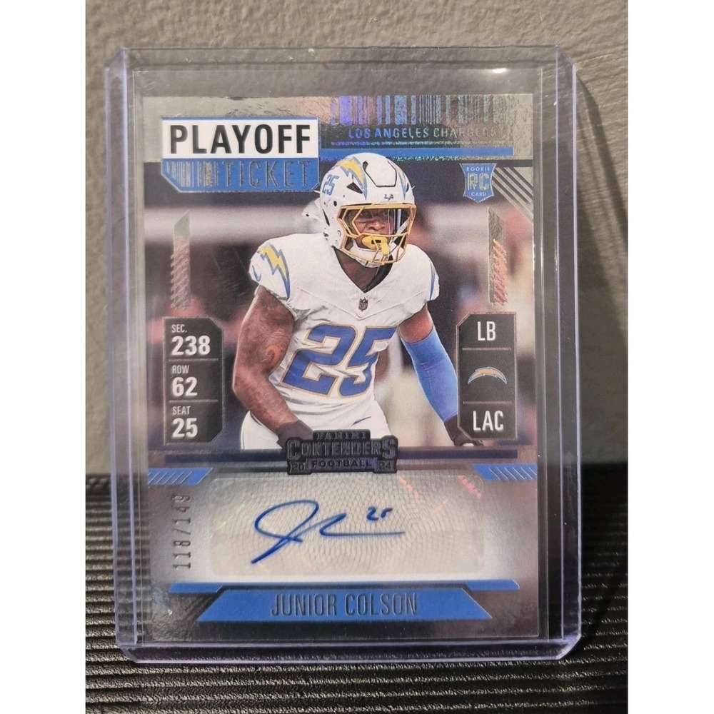 2024 Panini Contenders Junior Colson #217 Playoff Ticket Auto /149  (RC) (AU)